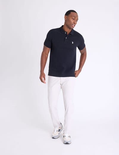 SLIM FIT SOLID PIQUE POLO SHIRT 4