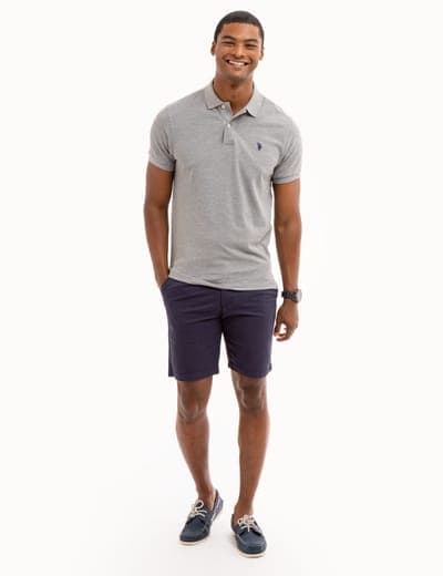 SLIM FIT SOLID PIQUE POLO SHIRT 19