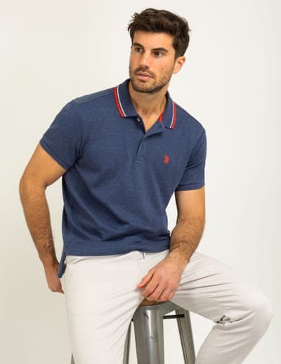 SLIM FIT TIPPED INTERLOCK POLO SHIRT 1