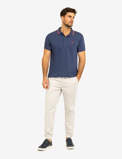 SLIM FIT TIPPED INTERLOCK POLO SHIRT 4