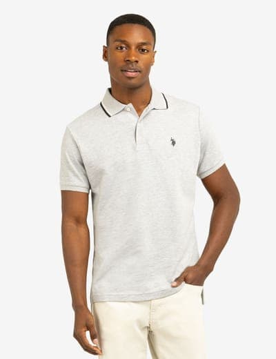 SLIM FIT TIPPED INTERLOCK POLO SHIRT 6
