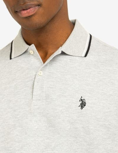 SLIM FIT TIPPED INTERLOCK POLO SHIRT 7