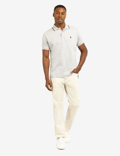 SLIM FIT TIPPED INTERLOCK POLO SHIRT 8
