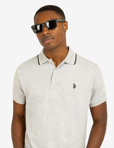 SLIM FIT TIPPED INTERLOCK POLO SHIRT 9