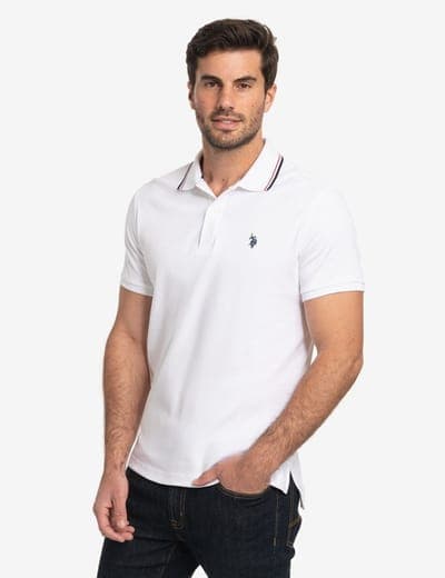 SLIM FIT TIPPED INTERLOCK POLO SHIRT 11