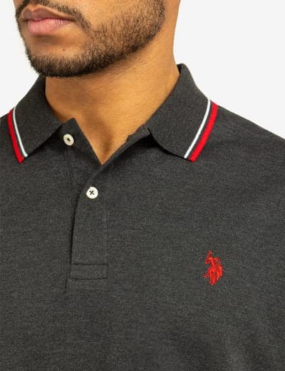 SLIM FIT TIPPED INTERLOCK POLO SHIRT 17