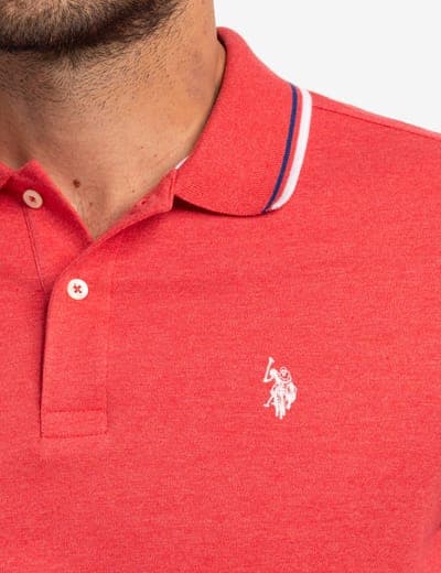 SLIM FIT TIPPED INTERLOCK POLO SHIRT 21