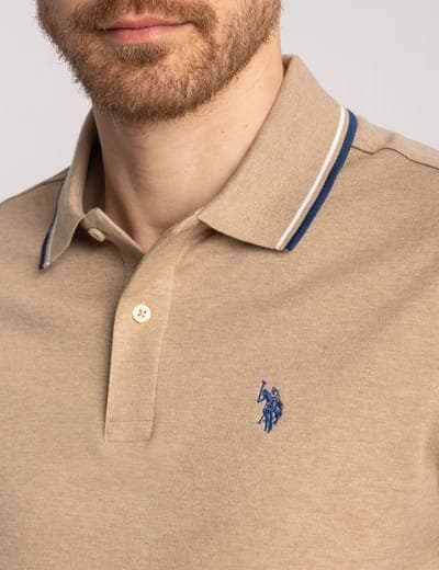 SLIM FIT TIPPED INTERLOCK POLO SHIRT 25