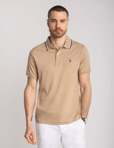 SLIM FIT TIPPED INTERLOCK POLO SHIRT 26