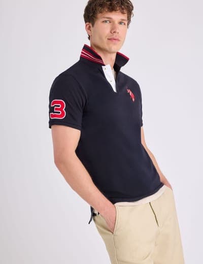 SLIM FIT BIG LOGO MULTI-TONAL POLO SHIRT 1