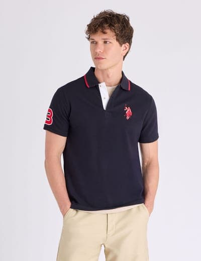 SLIM FIT BIG LOGO MULTI-TONAL POLO SHIRT 3