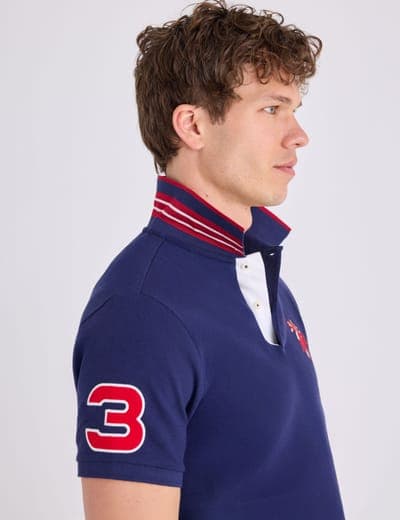 SLIM FIT BIG LOGO MULTI-TONAL POLO SHIRT 7