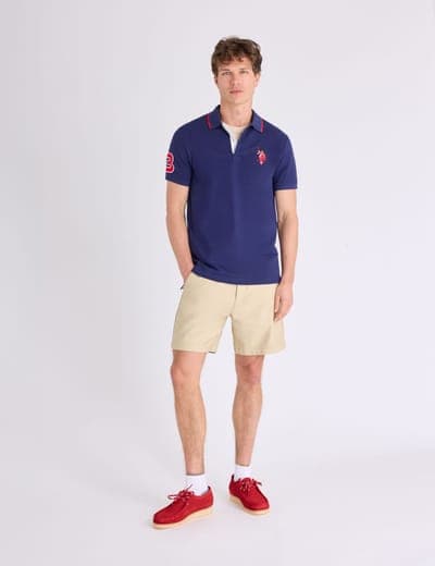 SLIM FIT BIG LOGO MULTI-TONAL POLO SHIRT 10