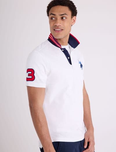 SLIM FIT BIG LOGO MULTI-TONAL POLO SHIRT 12