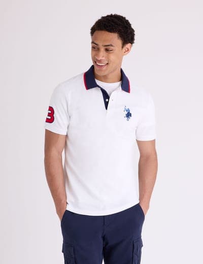 SLIM FIT BIG LOGO MULTI-TONAL POLO SHIRT 13