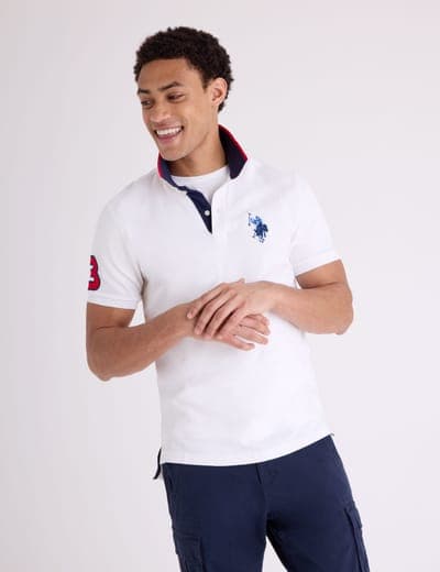 SLIM FIT BIG LOGO MULTI-TONAL POLO SHIRT 14