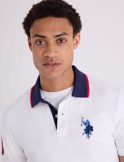 SLIM FIT BIG LOGO MULTI-TONAL POLO SHIRT 16