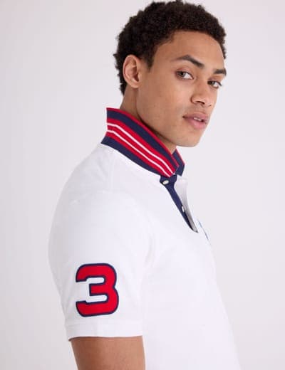 SLIM FIT BIG LOGO MULTI-TONAL POLO SHIRT 17