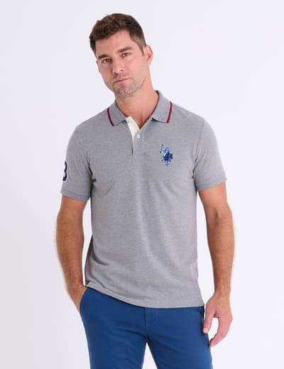 SLIM FIT BIG LOGO MULTI-TONAL POLO SHIRT 21