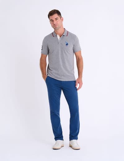 SLIM FIT BIG LOGO MULTI-TONAL POLO SHIRT 22