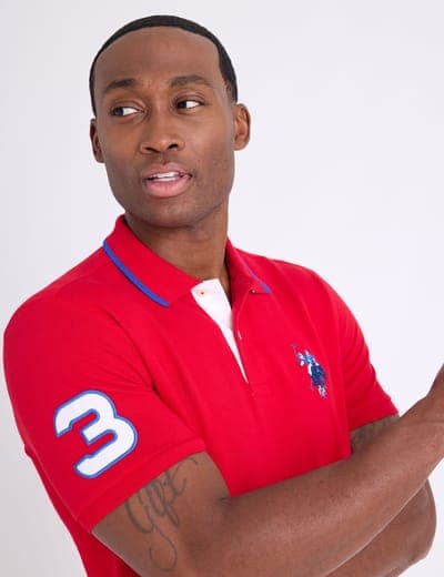SLIM FIT BIG LOGO MULTI-TONAL POLO SHIRT 24