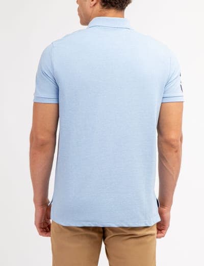 MULTI COLOR BIG LOGO SOLID POLO SHIRT 8