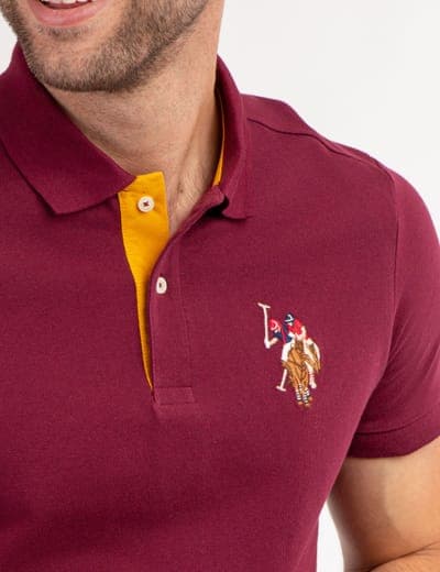 MULTI COLOR BIG LOGO SOLID POLO SHIRT 17