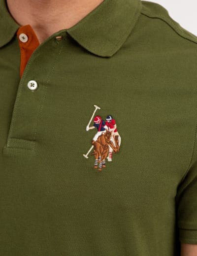 MULTI COLOR BIG LOGO SOLID POLO SHIRT 21