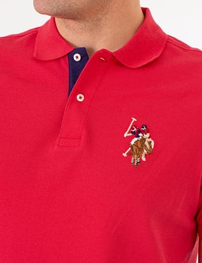 MULTI COLOR BIG LOGO SOLID POLO SHIRT 33
