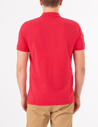 MULTI COLOR BIG LOGO SOLID POLO SHIRT 34