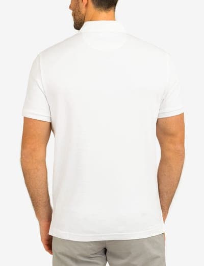 SOLID INTERLOCK POLO SHIRT WITH WOVEN TRIM 4