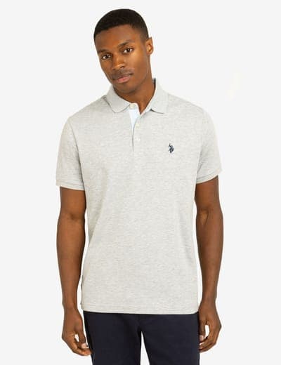 SOLID INTERLOCK POLO SHIRT WITH WOVEN TRIM 5