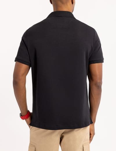 SOLID INTERLOCK POLO SHIRT WITH WOVEN TRIM 11