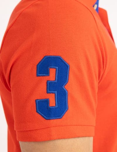MULTI COLOR BIG LOGO SOLID POLO SHIRT 11