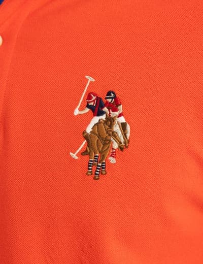 MULTI COLOR BIG LOGO SOLID POLO SHIRT 12