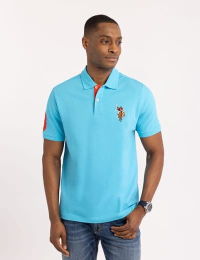 MULTI COLOR BIG LOGO SOLID POLO SHIRT 20