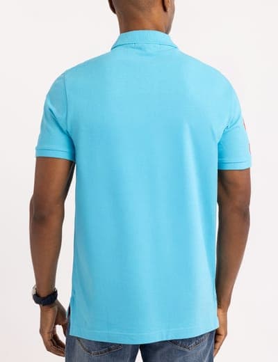 MULTI COLOR BIG LOGO SOLID POLO SHIRT 23