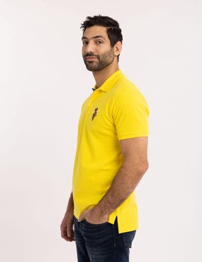 MULTI COLOR BIG LOGO SOLID POLO SHIRT 26