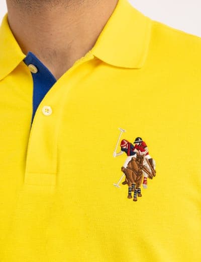 MULTI COLOR BIG LOGO SOLID POLO SHIRT 28