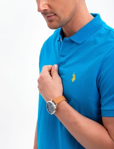 SOLID PIQUE SMALL LOGO POLO SHIRT 5