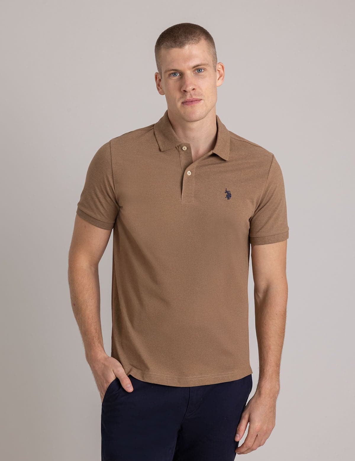 SOLID PIQUE SMALL LOGO POLO SHIRT