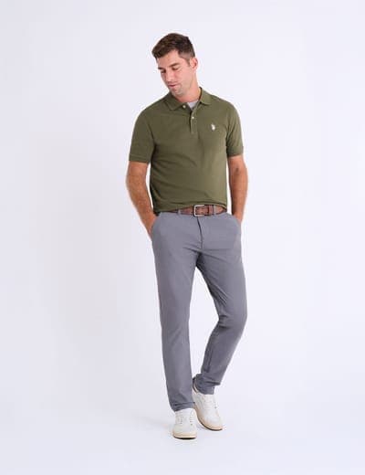 SOLID PIQUE SMALL LOGO POLO SHIRT 2