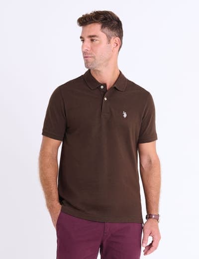 SOLID PIQUE SMALL LOGO POLO SHIRT 9