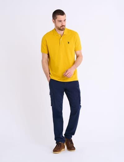 SOLID PIQUE SMALL LOGO POLO SHIRT 18