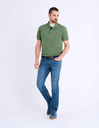 MULTI COLOR BIG LOGO SOLID POLO SHIRT 6