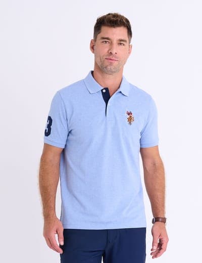 MULTI COLOR BIG LOGO SOLID POLO SHIRT 9