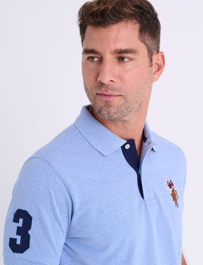 MULTI COLOR BIG LOGO SOLID POLO SHIRT 10