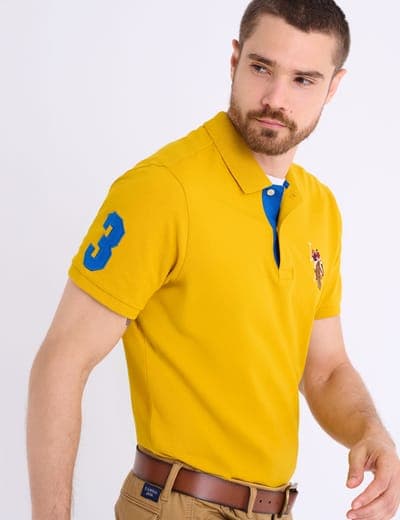 MULTI COLOR BIG LOGO SOLID POLO SHIRT 14