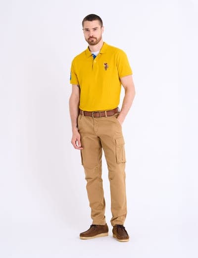 MULTI COLOR BIG LOGO SOLID POLO SHIRT 16