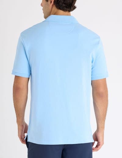 SOLID INTERLOCK POLO SHIRT WITH STRIPE TRIM 8